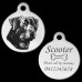 Rottweiler Engraved 31mm Large Round Pet Dog ID Tag